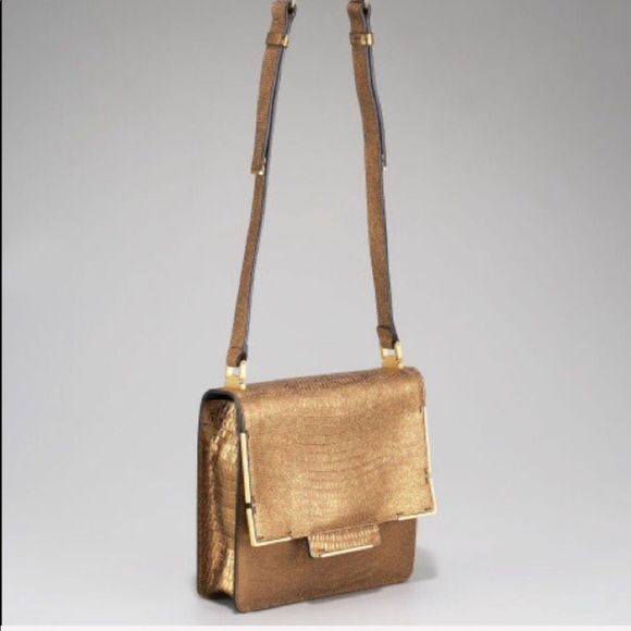 Lanvin Madame Metallic Shoulder Bag w/ Flap NWT - Picture 1 of 5